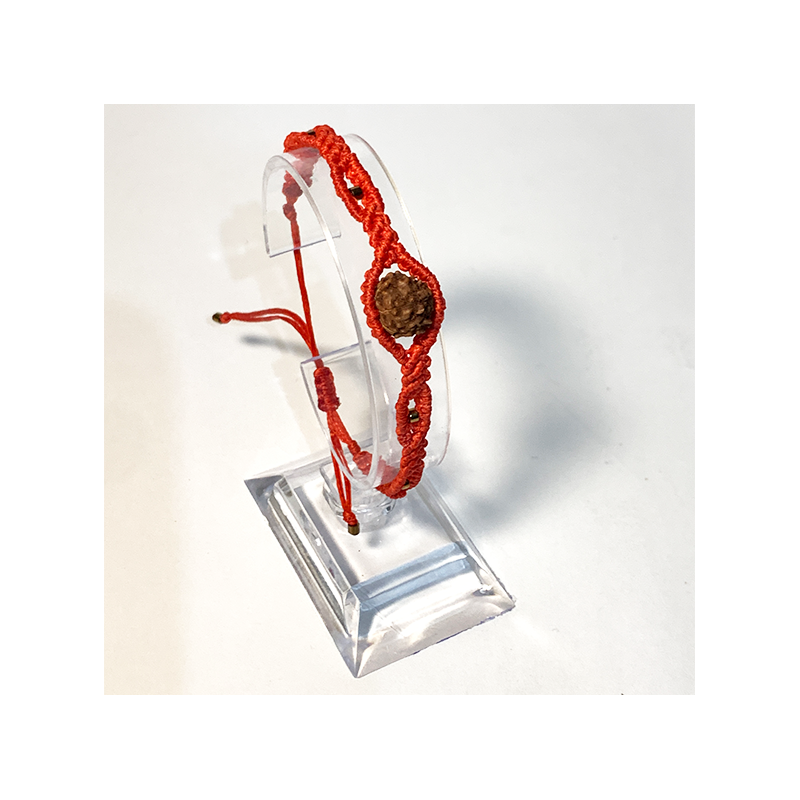 Макраме гривна с Рудракша | Photon Jewelry