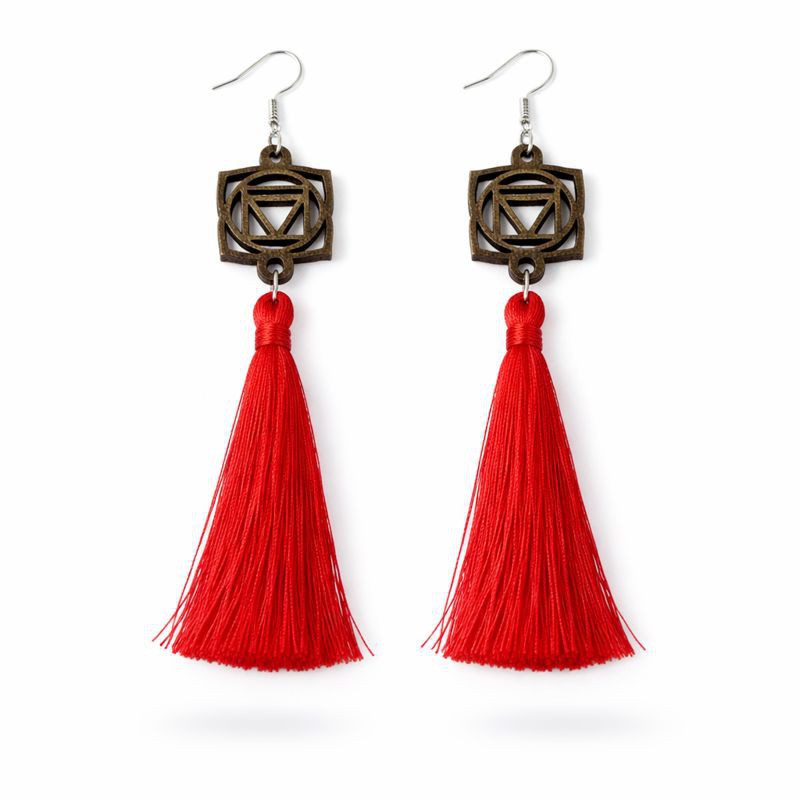 Muladhara Chakra Earrings – Root Chakra | Handmade
