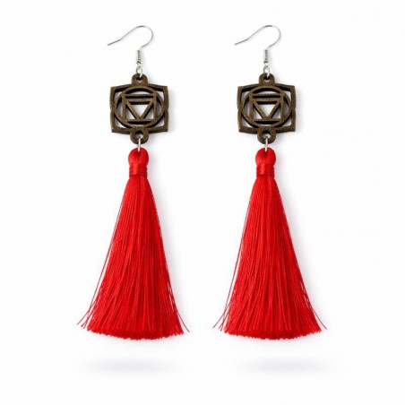 Muladhara Chakra Earrings – Root Chakra | Handmade