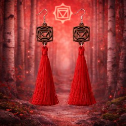 Muladhara Chakra Earrings – Root Chakra | Handmade