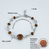 Rudraksha Bracelet with Glass Crystals | Photon